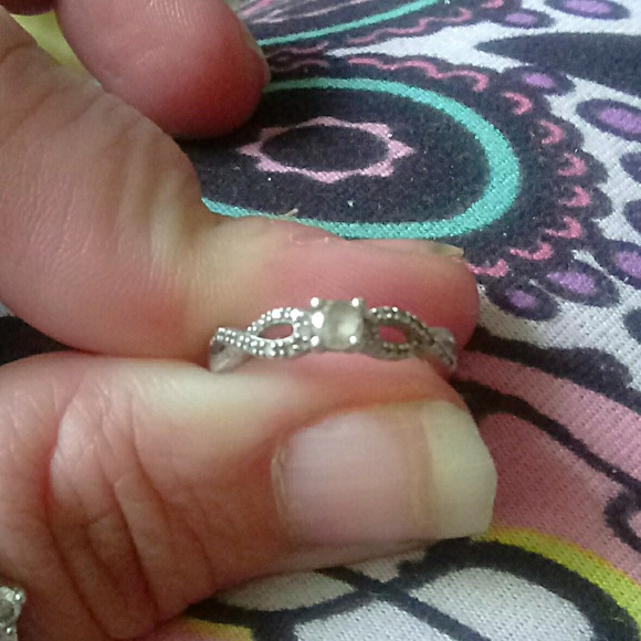 Sterling Silver Diamond Ring From Zales - Picture 2 of 4